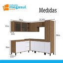 Ver imagem 6 de Cozinha Modulada de Canto Completa 7 Peças Paloma Cor Mel Branco