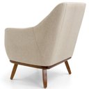 Ver imagem 4 de Poltrona Decorativa Base Fixa de Madeira Paloma D02 Algodão Bege C-129 - Lyam Decor