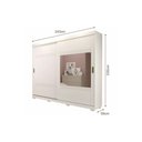 Ver imagem 2 de Guarda Roupa Casal 2 Portas de Correr e 4 Gavetas c/ 1 Espelho Blumenau Branco - Panan