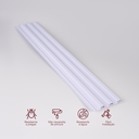 Ver imagem 5 de Kit 12 Placas Ripado de Pvc Slim 10 Cm X 90 Cm Fabelle Bianco