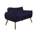 Ver imagem 2 de Sofá 2 Lugares Namoradeira Opala Decorativa - V8 Decor:azul Marinho