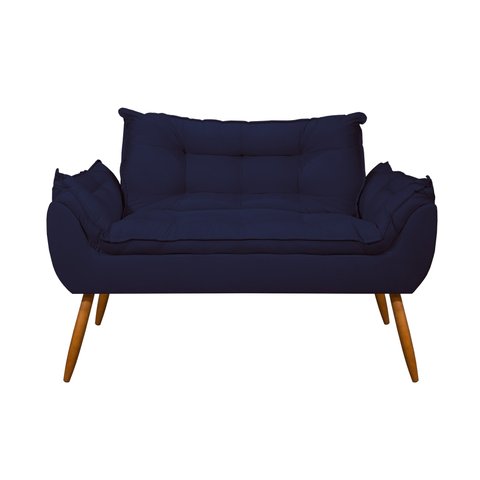 Sofá 2 Lugares Namoradeira Opala Decorativa - V8 Decor:azul Marinho