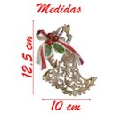 Ver imagem 2 de Kit 10 Enfeite Pendente Árvore Natal Anjo Dourado 12,5cm