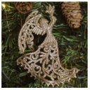 Ver imagem 4 de Kit 10 Enfeite Pendente Árvore Natal Anjo Dourado 12,5cm