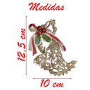 Ver imagem 3 de Kit 10 Enfeite Pendente Árvore Natal Anjo Dourado 12,5cm