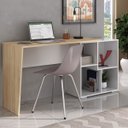 Ver imagem 2 de Mesa Escrivaninha em L com Nichos Duran Carvalho/branco