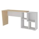 Ver imagem 7 de Mesa Escrivaninha em L com Nichos Duran Carvalho/branco