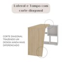 Ver mais imagens de Mesa Escrivaninha em L com Nichos Duran Carvalho/branco