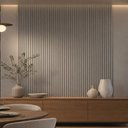 Ver imagem 4 de Painel Ripado de Madeira Decorativo para Sala Quarto 219x250cm Slats L05 Gris Fosco - Lyam Decor