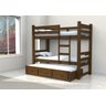 Treliche Solteiro com Cama Auxiliar 3 Gavetas - Imbuia - 1