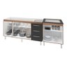 Armário Cozinha Gabinete Pia De 150 cm Diana Com Balcão Cooktop 4 Bocas Savana Frente Preta Jade - 3