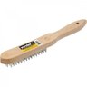 Escova manual com cerdas de aço 4 fileiras com cabo de madeira Vonder - 2