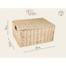 Cesto Palha Natural Caixa Organizadora Bau Alça e Tampa - 2
