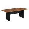 Mesa de Reunião Escritório 4 Lugares 1,60m X 80cm Tampo 30mm Cor:sevilha com Preto - 2