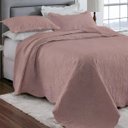 Ver imagem 2 de Colcha Ultrassônica - Queen Size - Classic - C/ Porta Travesseiros - Rosa Chá - Rozac