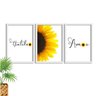 Kit 3 Quadros Decorativos Com Moldura Girassol Gratidão - 2