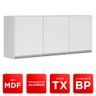 Conjunto de Armários Aéreo Cozinha Planejada Lux 120cm e 60cm 100% MDF Branco TX Fosco - Abmaza - 2