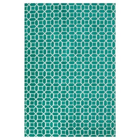 Tapete para Quarto Geometrico Verde e Branco 100x150