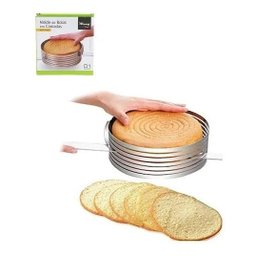 Molde Fatiador Aço Inox De Bolos Em Camadas Casa Cozinha Wincy - 1