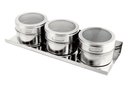 Ver imagem 1 de Porta Temperos Condimentos Magnético Com 4 Peças Utensilio Para Cozinha