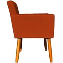 Ver imagem 4 de Kit 4 Poltrona para Sala Recepção Consultório Cadeira Nina Pés Palito Terracota Suede