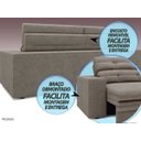 Ver imagem 7 de Sofá Pegasus 2,50M Assento Retrátil e Reclinável Velosuede Bege - NetSofás