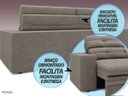 Ver imagem 7 de Sofá Pegasus 2,50M Assento Retrátil e Reclinável Velosuede Bege - NetSofás
