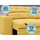 Ver imagem 3 de Sofá Pegasus 2,50M Assento Retrátil e Reclinável Velosuede Canário - Netsofás