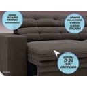 Ver imagem 3 de Sofá Pegasus 2,50M Assento Retrátil e Reclinável Velosuede Chocolate - Netsofás