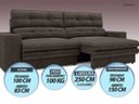 Ver imagem 6 de Sofá Pegasus 2,50M Assento Retrátil e Reclinável Velosuede Chocolate - Netsofás