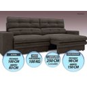 Ver imagem 6 de Sofá Pegasus 2,50M Assento Retrátil e Reclinável Velosuede Chocolate - Netsofás