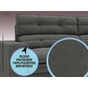 Ver imagem 5 de Sofá Pegasus 2,50M Assento Retrátil e Reclinável Velosuede Cinza - NetSofás