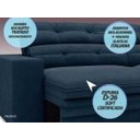 Ver imagem 3 de Sofá Pegasus 2,50M Assento Retrátil e Reclinável Velosuede Petróleo - NetSofás