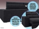 Ver imagem 7 de Sofá Pegasus 2,50M Assento Retrátil e Reclinável Velosuede Preto - NetSofás