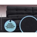 Ver imagem 5 de Sofá Pegasus 2,50M Assento Retrátil e Reclinável Velosuede Preto - NetSofás
