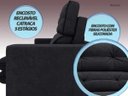 Ver mais imagens de Sofá Pegasus 2,50M Assento Retrátil e Reclinável Velosuede Preto - NetSofás