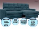 Ver imagem 6 de Sofá Pegasus 2,50M Assento Retrátil e Reclinável Velosuede Royal - NetSofás