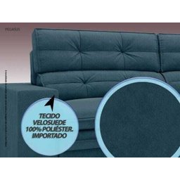 Sofá Pegasus 2,50M Assento Retrátil e Reclinável Velosuede Royal - NetSofás - 4