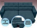 Ver imagem 4 de Sofá Pegasus 2,50M Assento Retrátil e Reclinável Velosuede Royal - NetSofás