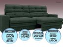 Ver imagem 6 de Sofá Pegasus 2,50M Assento Retrátil e Reclinável Velosuede Verde - NetSofás