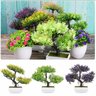 Vaso Planta Artificial Verde Bonsai Flores Decoração Mesa - 3