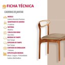 Ver imagem 6 de Conjunto 2 Cadeira de Jantar Noronha Premium Moderna Mobília Turim 07 / Imbuia Nat.