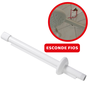 Kit 3un Braço Tubo Cano Suporte Chuveiro Ducha Aluminio 40cm:branco/40cm - 2