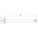 Ver imagem 3 de Kit 3un Braço Tubo Cano Suporte Chuveiro Ducha Aluminio 40cm:branco/40cm