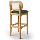 Ver mais imagens de Kit 02 Banquetas Altas Para Cozinha Bancada Sala Tela Betta Fixa L02 Suede Verde Musgo - Lyam Lyam D