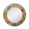 Espelho Redondo com Moldura de Madeira - 100x100cm - 1