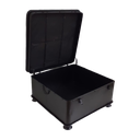 Ver imagem 3 de Baú Capitonê Quadrado em Couro Ecológico - Preto