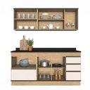 Ver imagem 4 de Cozinha Modulada Compacta 5 Peças 8 Portas 4 Gavetas 100% MDF Marina