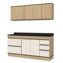 Ver imagem 2 de Cozinha Modulada Compacta 5 Peças 8 Portas 4 Gavetas 100% MDF Marina