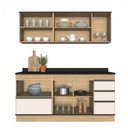 Ver imagem 4 de Cozinha Modulada Compacta 5 Peças 8 Portas 4 Gavetas 100% MDF Marina